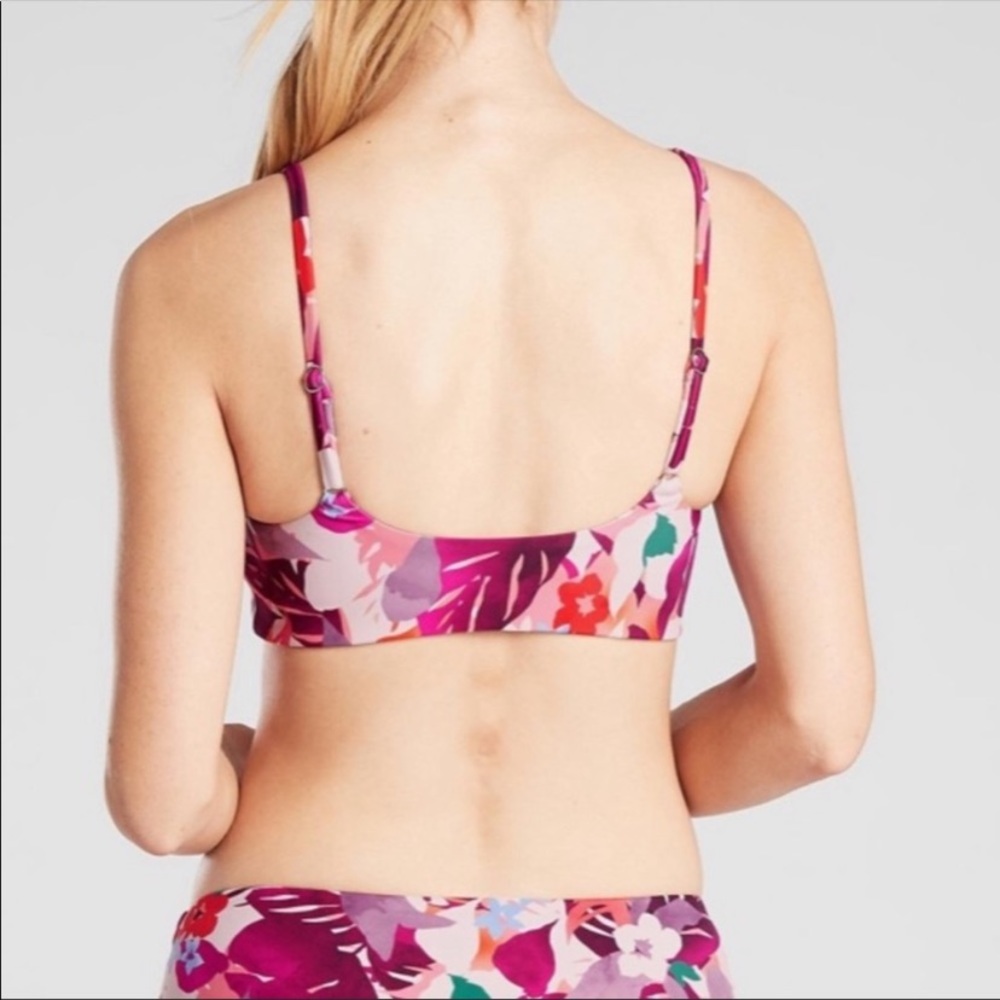 NWT Athleta Daybreak Tropic Scoop Bikini Swimsuit Top Size XL